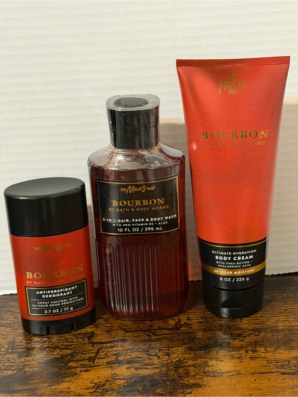 Bath & Body Works Bourbon Men’s Grooming Trio - Red and Black